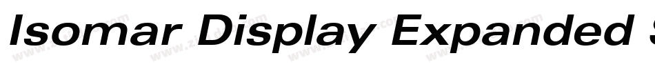 Isomar Display Expanded SSi Expanded字体转换